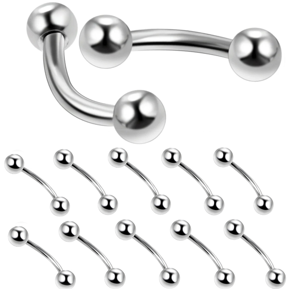 Rook Curved Barbell - 10 Cái/lốc Thép Lông Mày Chuối