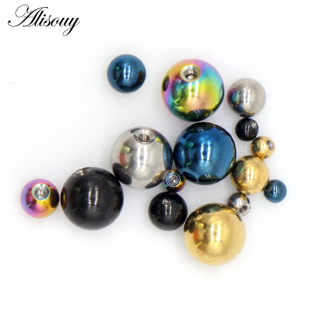 Body Jewelry Replacement Ball - Alisouy 10 Pieces/Lot Stainless Steel Replacement