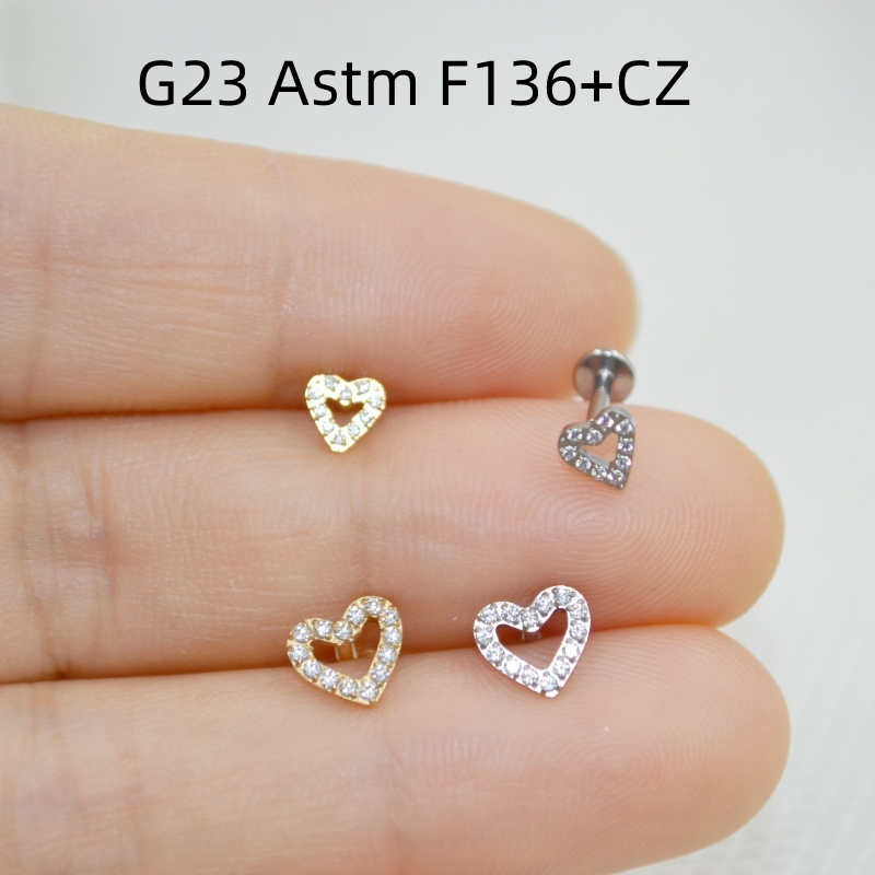Rook Curved Barbell - 10pcs Body Jewelry 16Gx8mm G23 Titanium