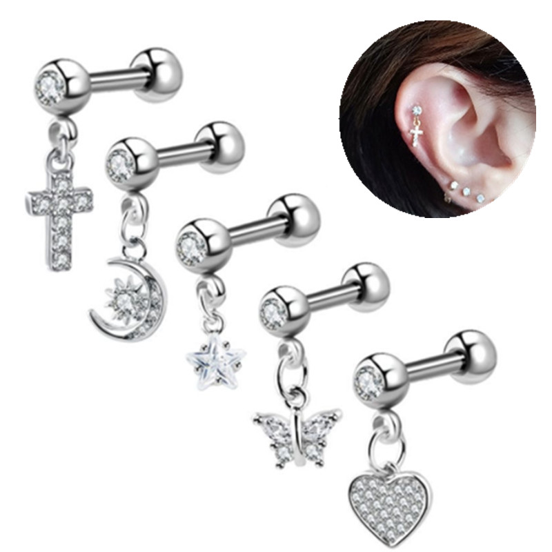 Rook Curved Barbell - 1 Cái Mặt Trăng Sụn Tai