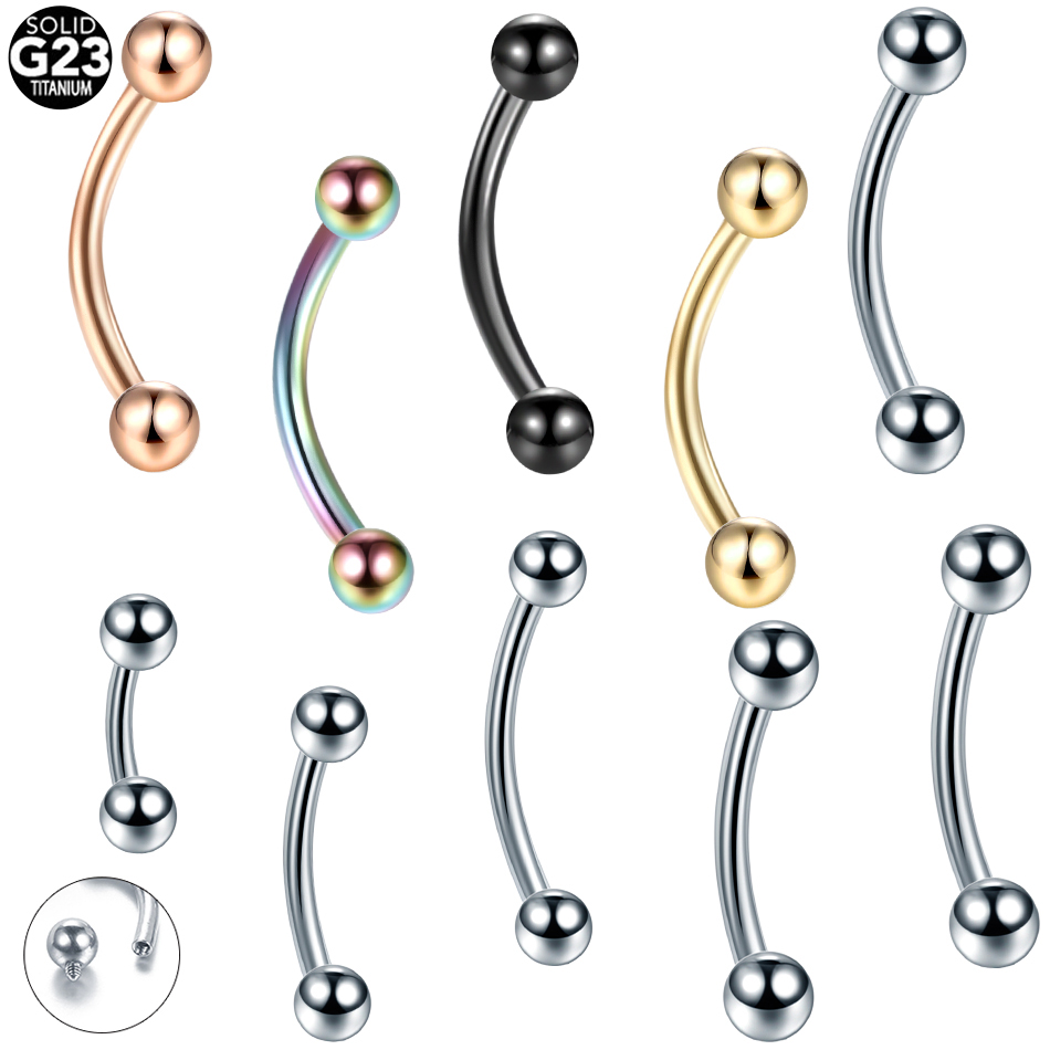 Rook Curved Barbell - 10 Cái/lốc G23 Titan Lông Mày