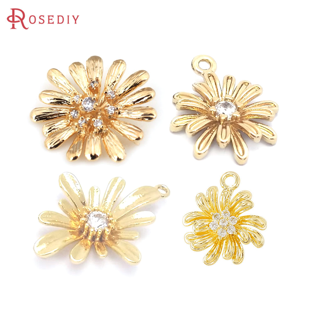 Body Jewelry High Quality - (39555)10 Chiếc 15X18MM Vàng 24K Màu