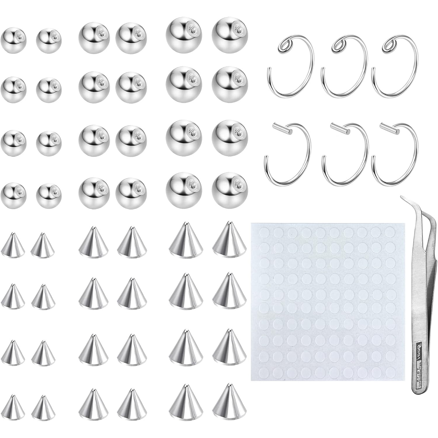 Body Jewelry Replacement Ball - Drperfect Fake Eyebrow Ring Fake Lip