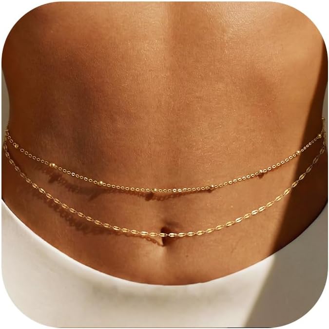 Body Jewelry For Sale - 14K Gold Plated Waist Chain Women