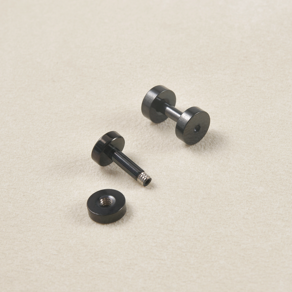 1Pair Stainless Steel Black Co - đánh giá và giá Body Jewelry Gauge Sizes