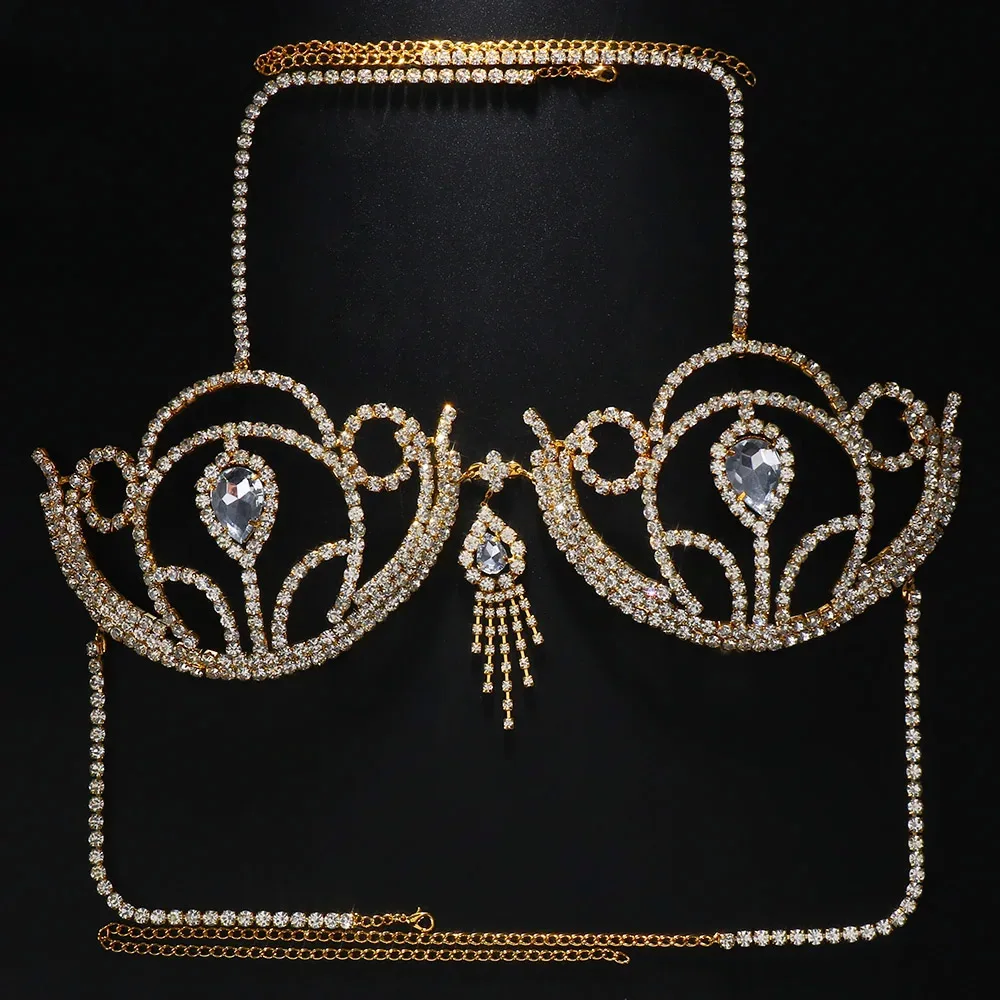 Luxury Rhinestone Bikini Bra G - đánh giá và giá Body Jewelry Chest