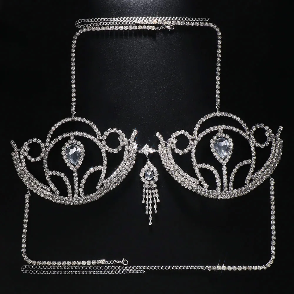 Luxury Rhinestone Bikini Bra G - đánh giá và giá Body Jewelry Chest