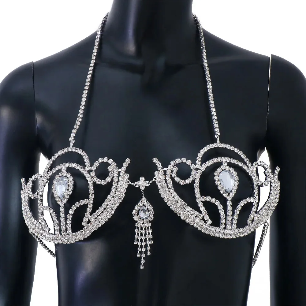 Luxury Rhinestone Bikini Bra G - đánh giá và giá Body Jewelry Chest