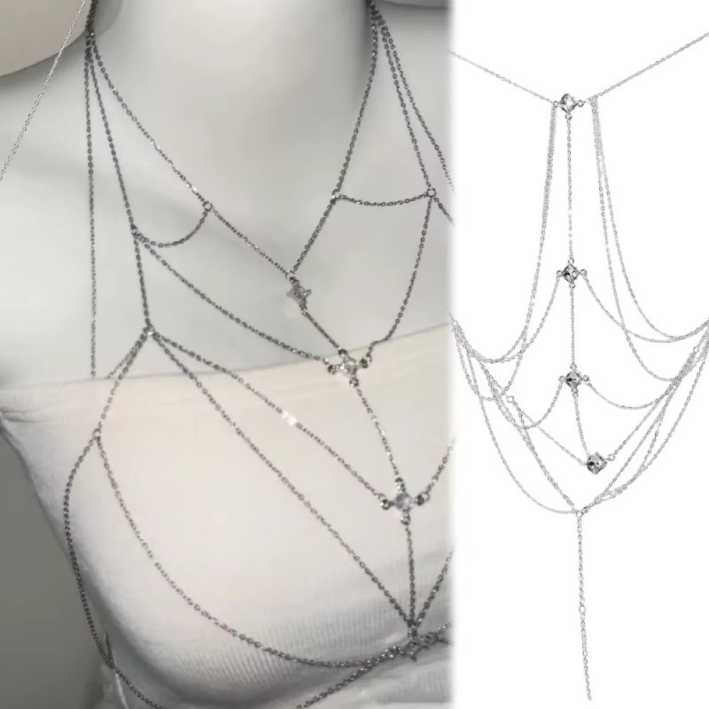 Glitter Rhinestone Bust Chain  - đánh giá và giá Body Jewelry Unique