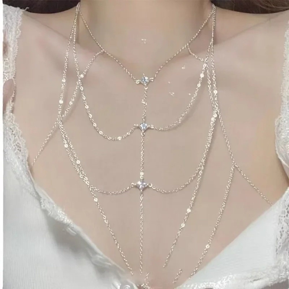 Glitter Rhinestone Bust Chain  - đánh giá và giá Body Jewelry Unique