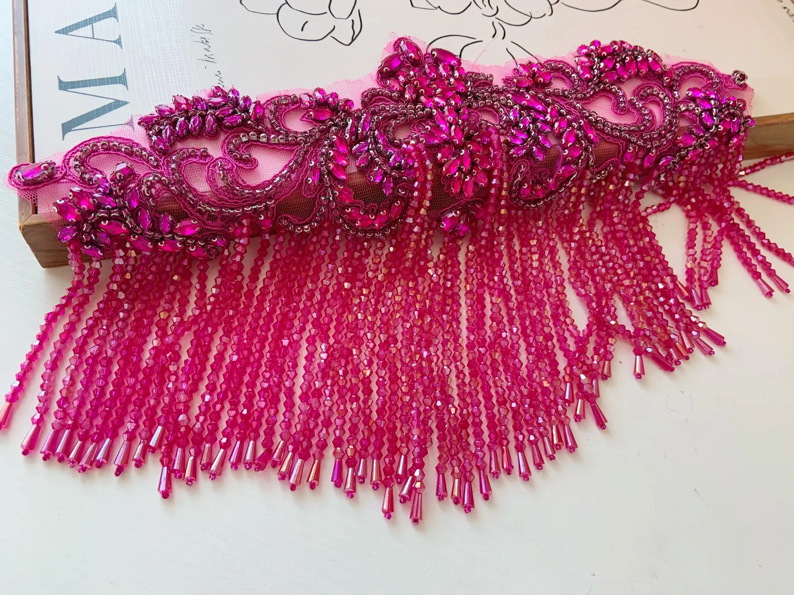Fuchsia Rhinestone Appliqué Pa - đánh giá và giá Body Jewelry Hot