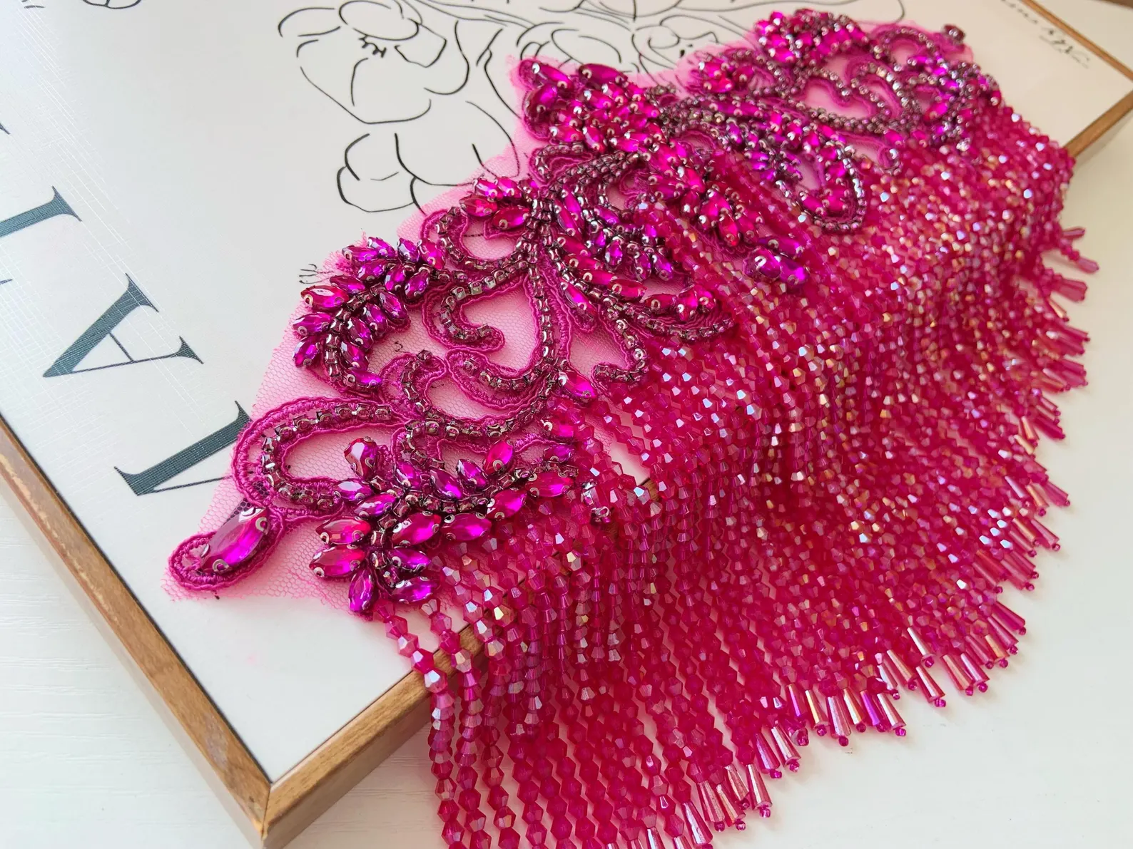 Fuchsia Rhinestone Appliqué Pa - đánh giá và giá Body Jewelry Hot