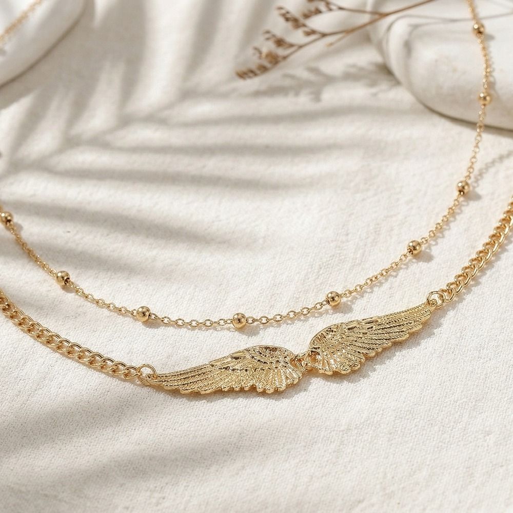 Gift Elegant Double Layer Wing - đánh giá và giá Body Jewelry Chest