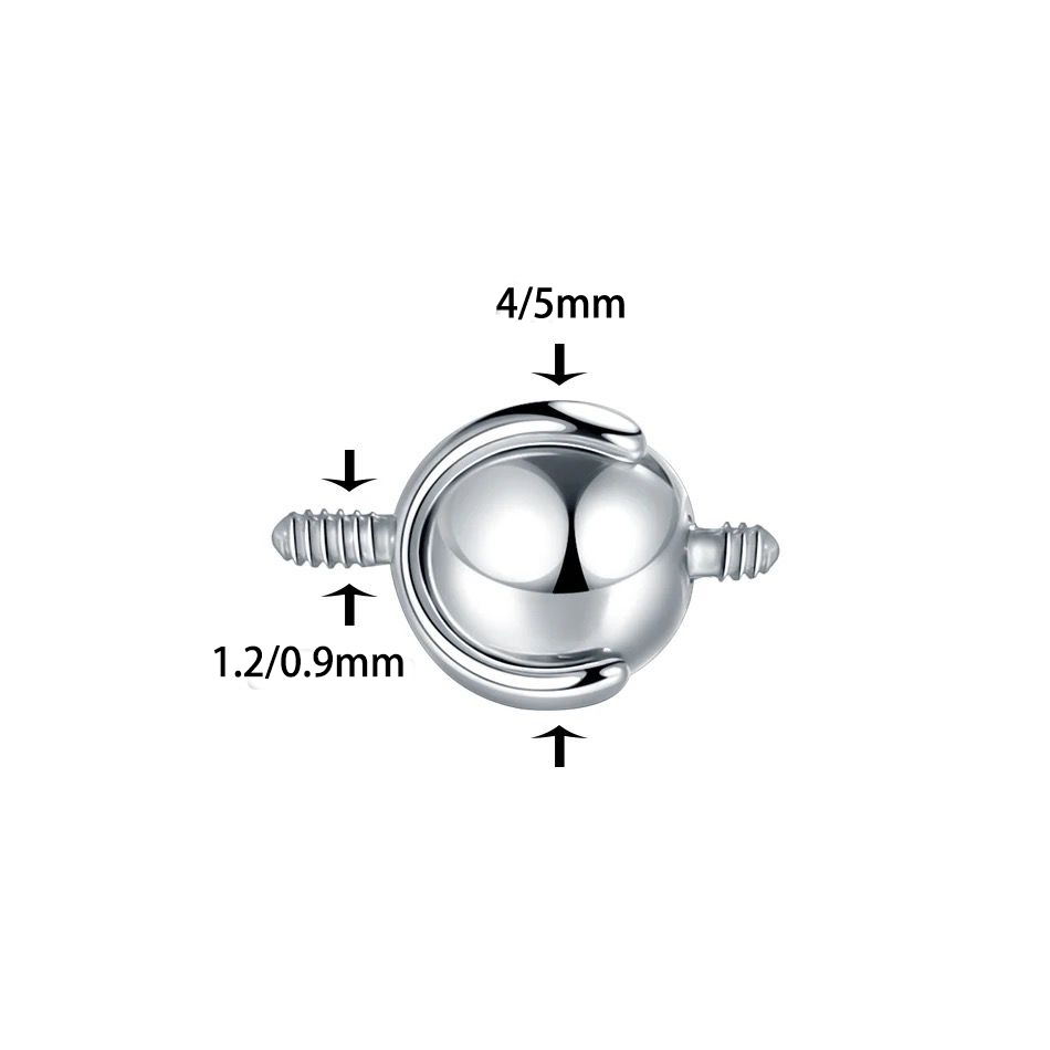 1Pc 16G/14G 4/5mm Industrial B - đánh giá và giá Body Jewelry Replacement Ball