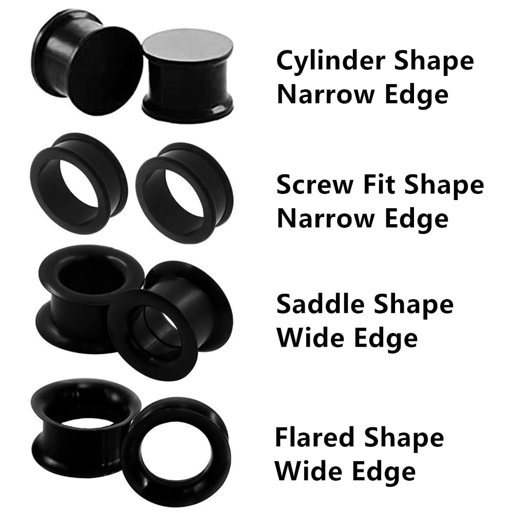 2/16pcs White Black Flexible T - đánh giá và giá Body Jewelry Gauge Sizes