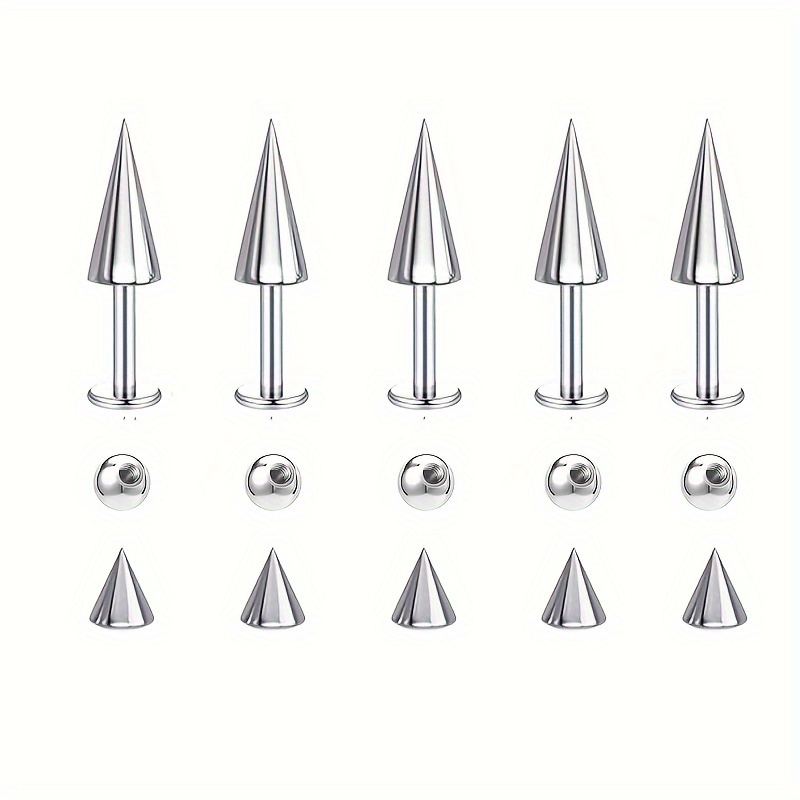 5pcs Spikes Punk Fashion Stain - đánh giá và giá Body Jewelry Replacement Ball