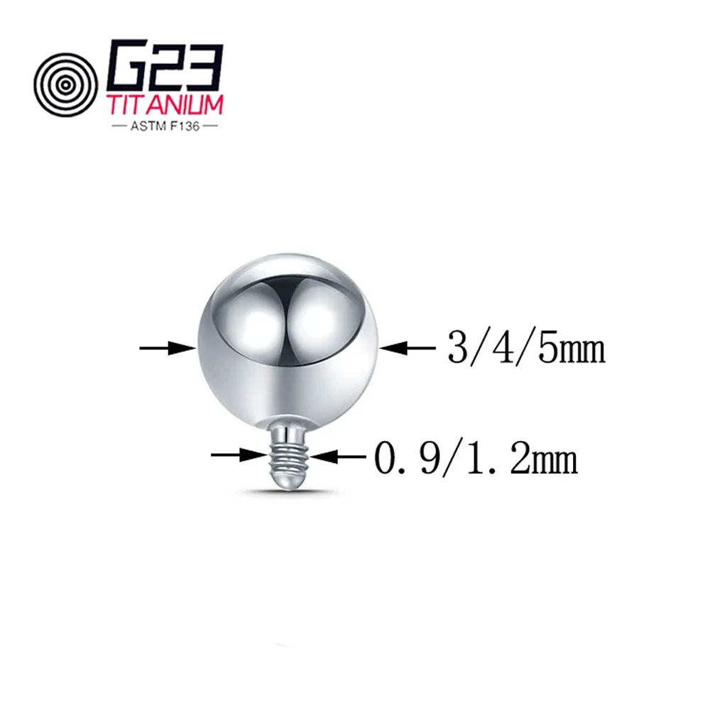 Wholesale 10/50pcs Titanium 14 - đánh giá và giá Body Jewelry Replacement Ball