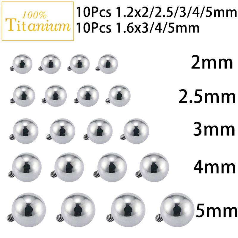 10Pc Implant Grade ASTM G23 Ti - đánh giá và giá Body Jewelry Replacement Ball