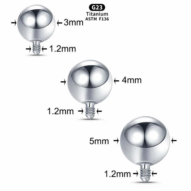 1PCS Internally Threaded Ball  - đánh giá và giá Body Jewelry Replacement Ball