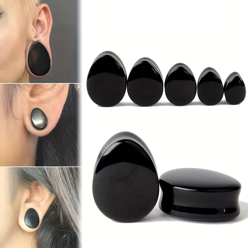 1 Pair Men's Water Drop Shape  - đánh giá và giá Body Jewelry Gauge Sizes