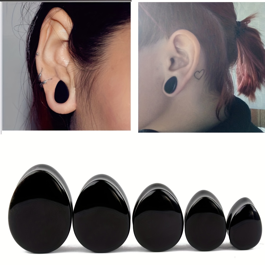 1 Pair Men's Water Drop Shape  - đánh giá và giá Body Jewelry Gauge Sizes