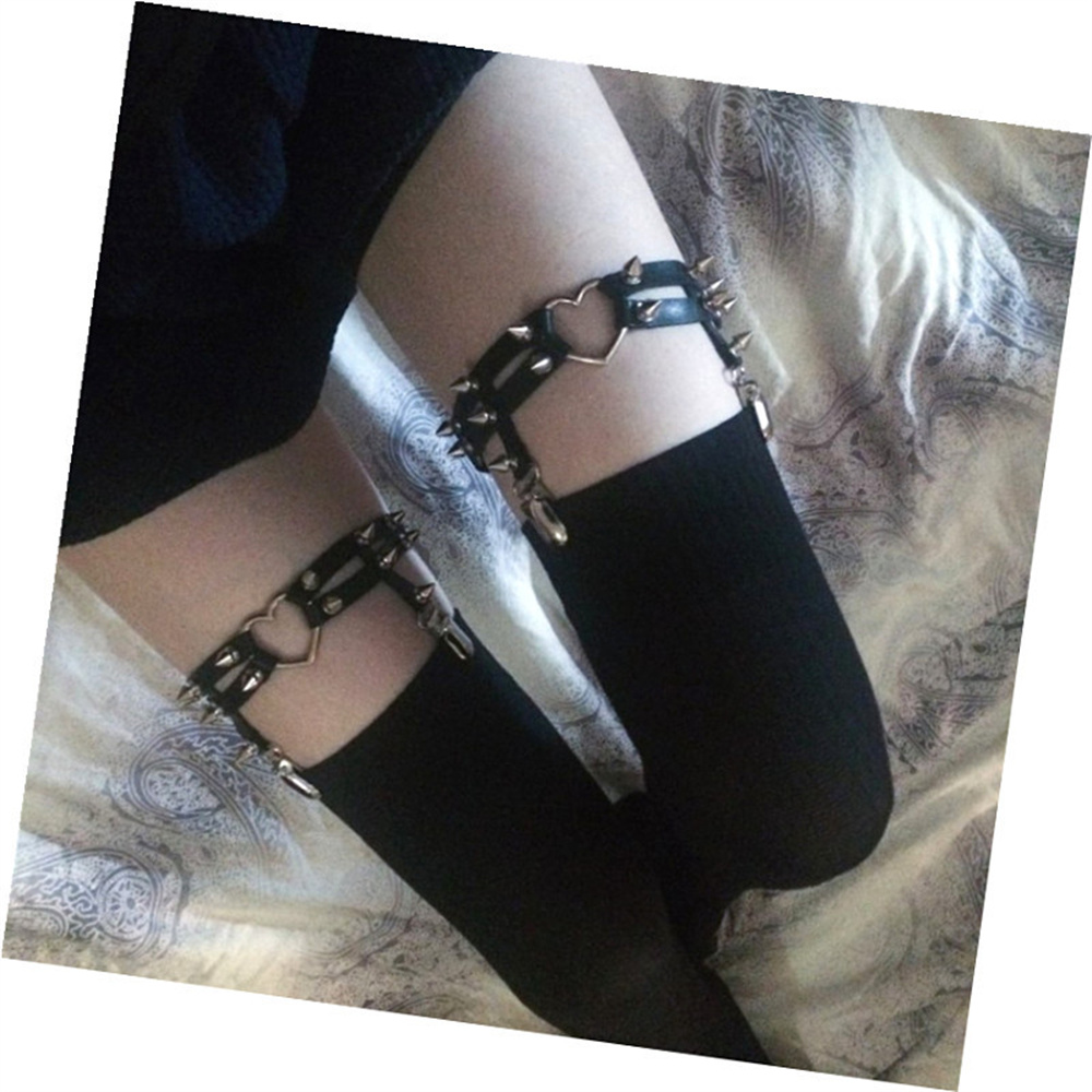 1Pcs Women Punk Goth Heart PU  - đánh giá và giá Body Jewelry For Sale