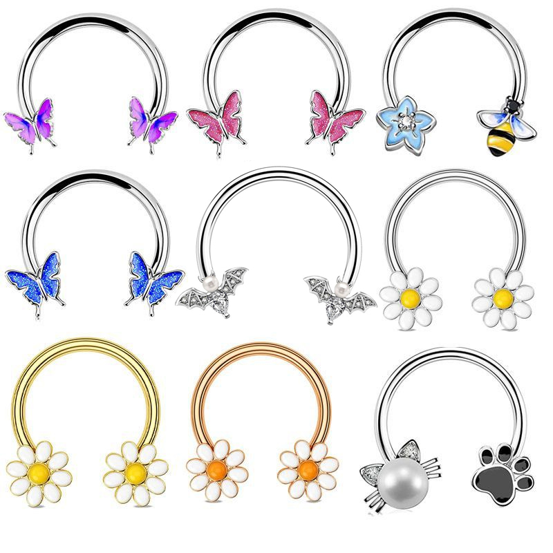 Fashion Pink Butterfly Stainle - đánh giá và giá Body Jewelry La