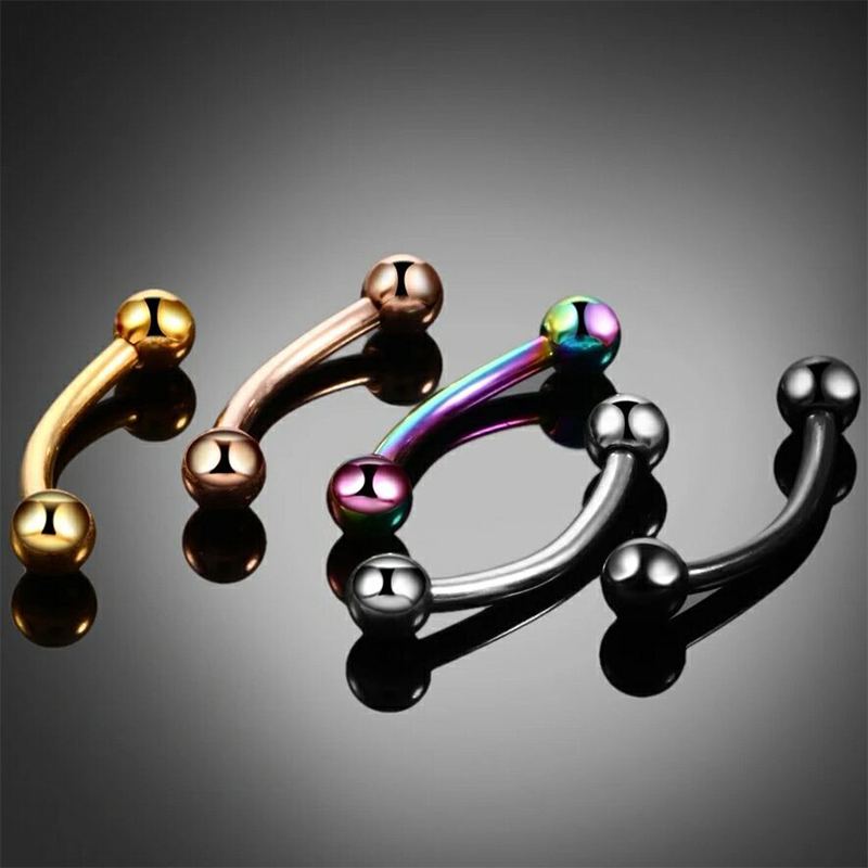 20pc/set Steel Eyebrow Banana  - đánh giá và giá Rook Curved Barbell