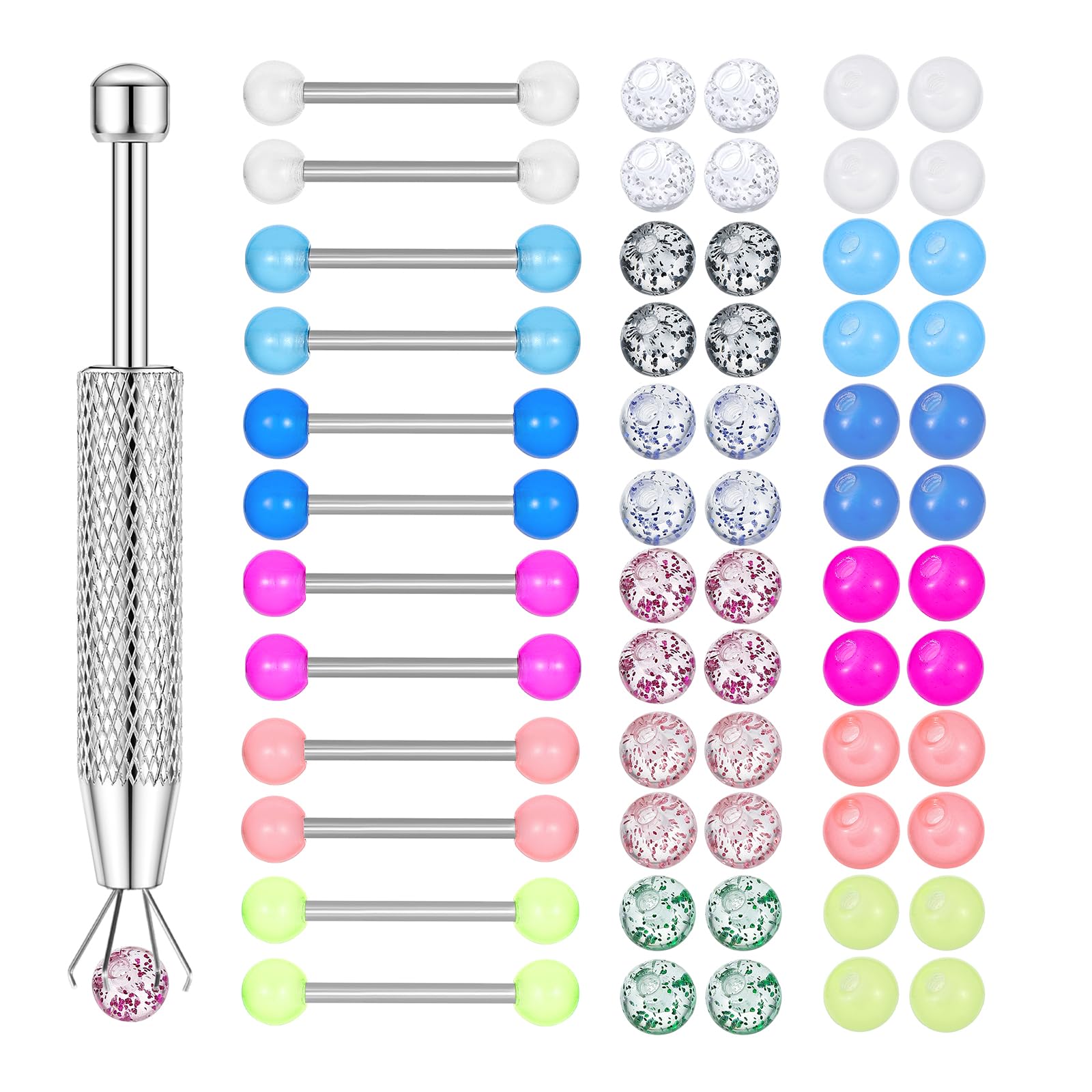 12PCS Barbell Nipple Rings 48P - đánh giá và giá Body Jewelry Replacement Ball