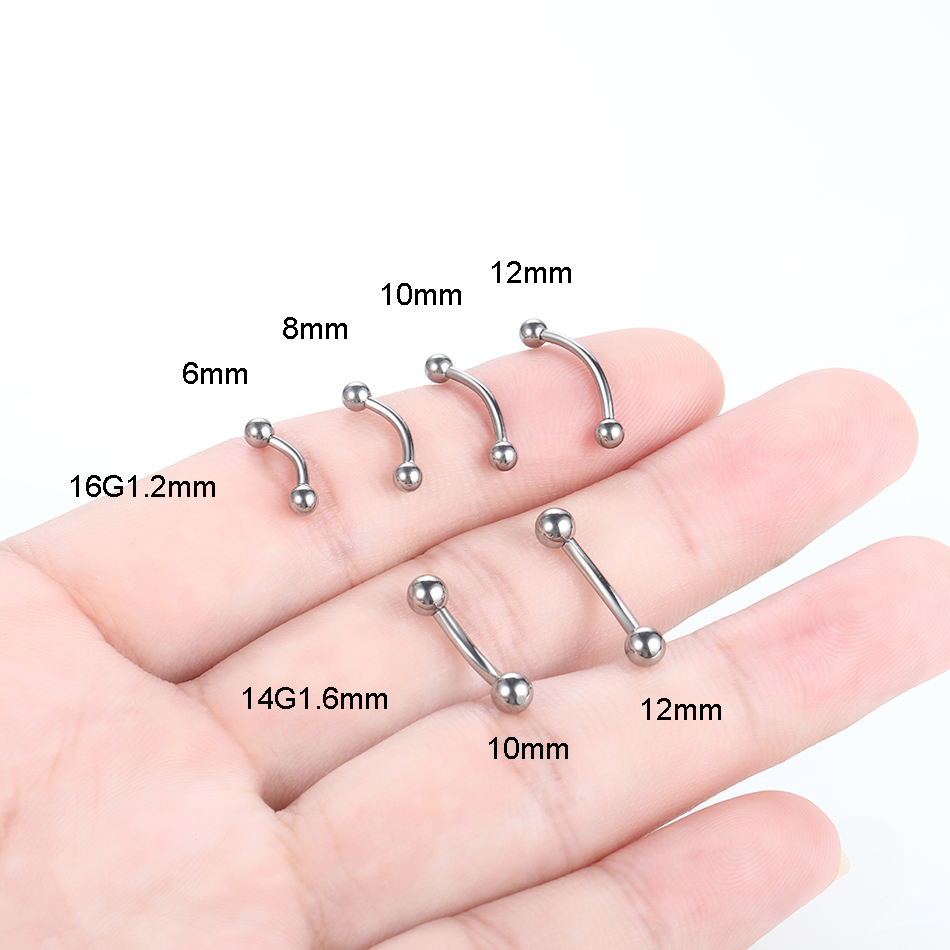 10 Cái/lốc G23 Titan Lông Mày  - đánh giá và giá Rook Curved Barbell
