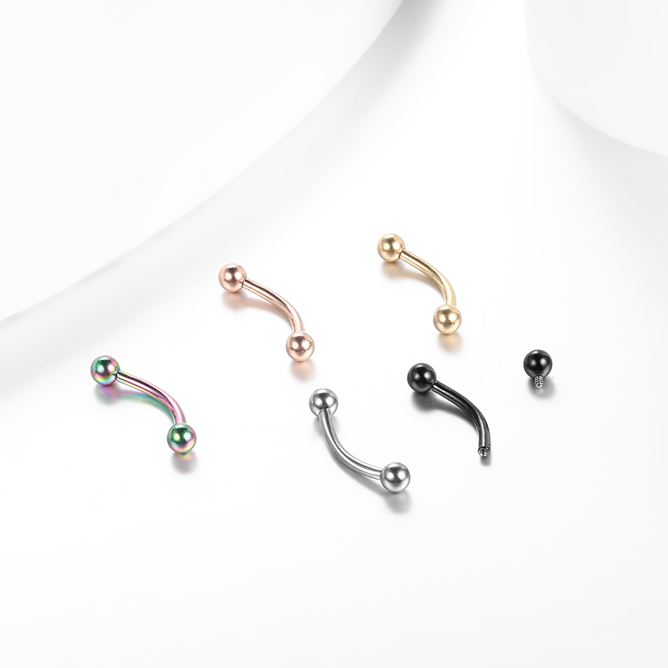 10 Cái/lốc G23 Titan Lông Mày  - đánh giá và giá Rook Curved Barbell