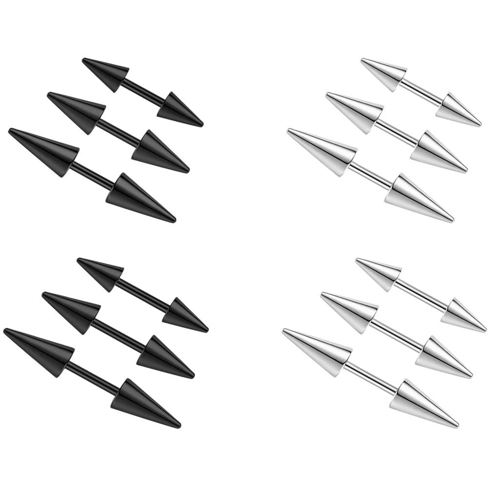 2Pcs 16G Spike Eyebrow Piercin - đánh giá và giá Rook Curved Barbell