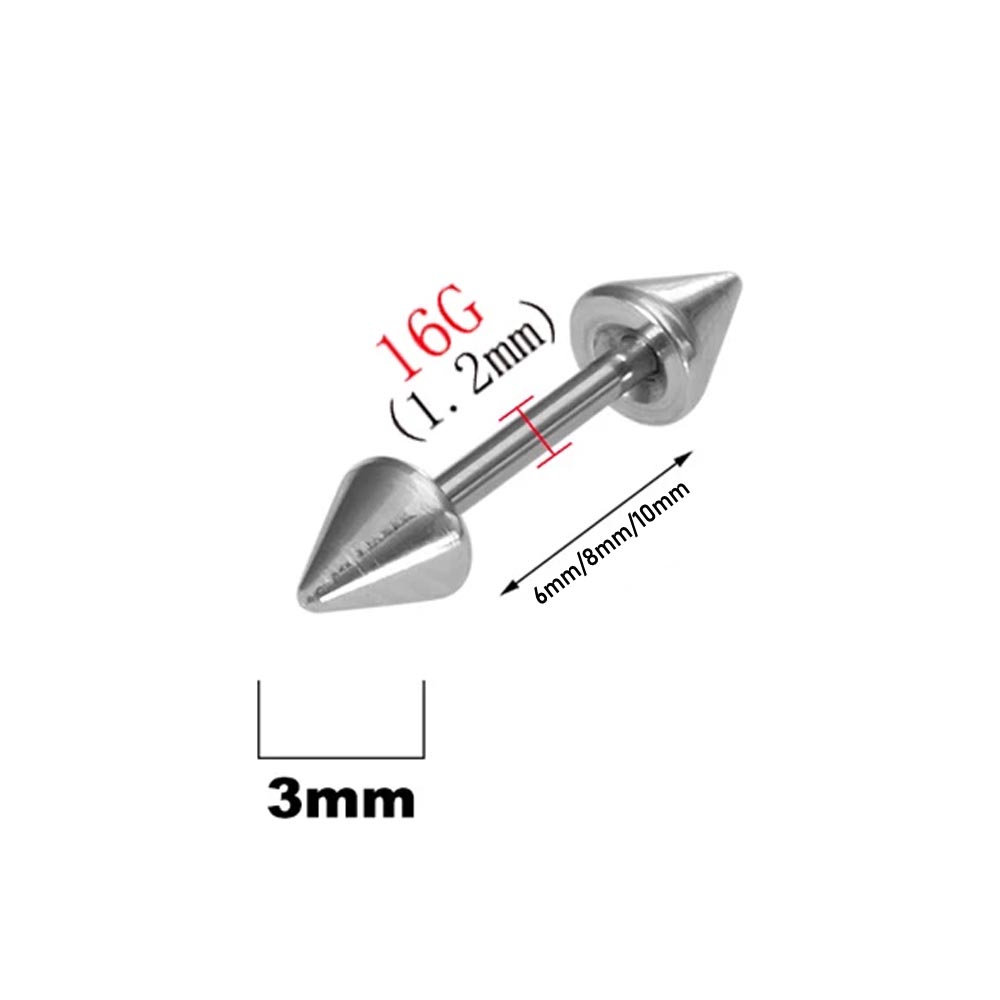 2Pcs 16G Spike Eyebrow Piercin - đánh giá và giá Rook Curved Barbell