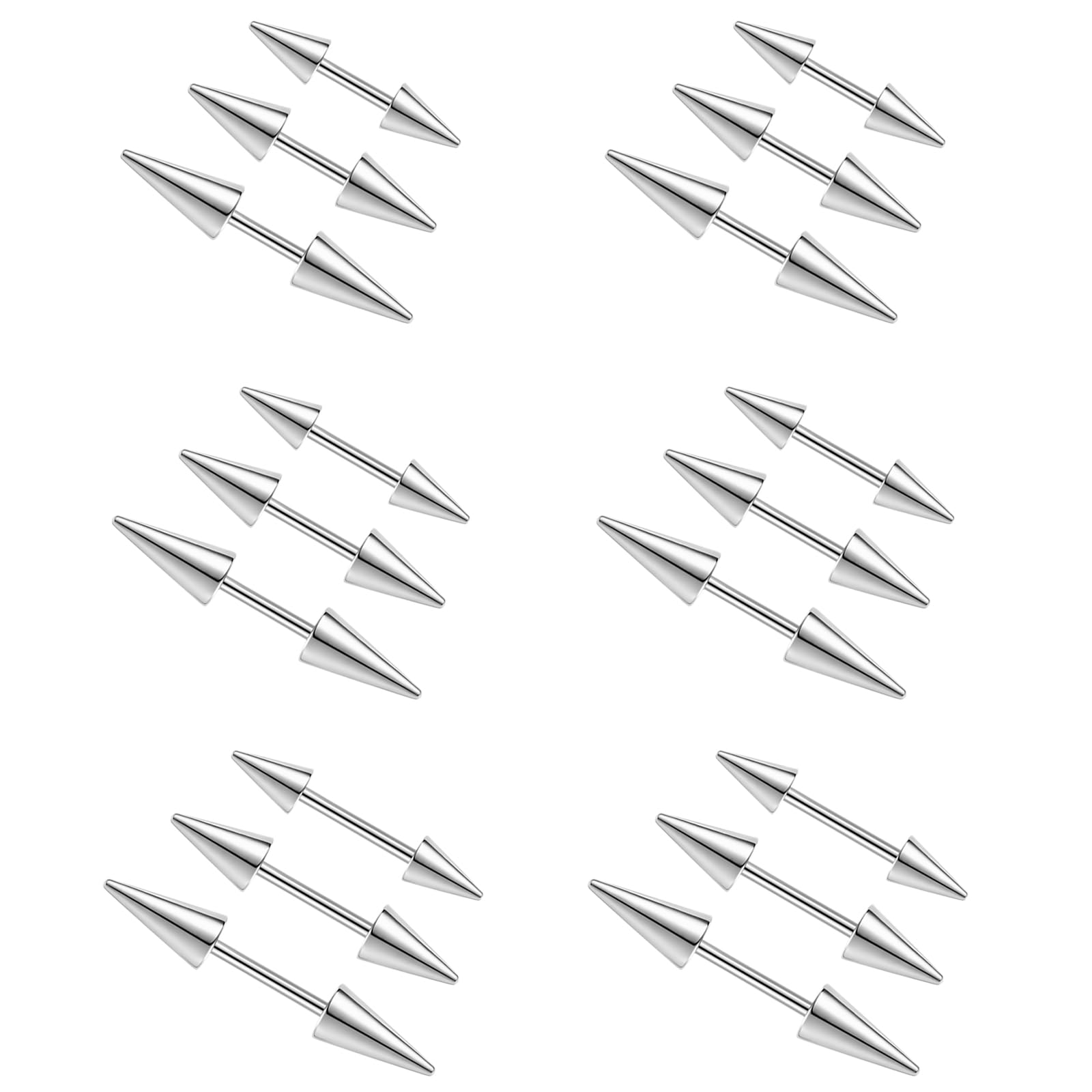 2Pcs 16G Spike Eyebrow Piercin - đánh giá và giá Rook Curved Barbell