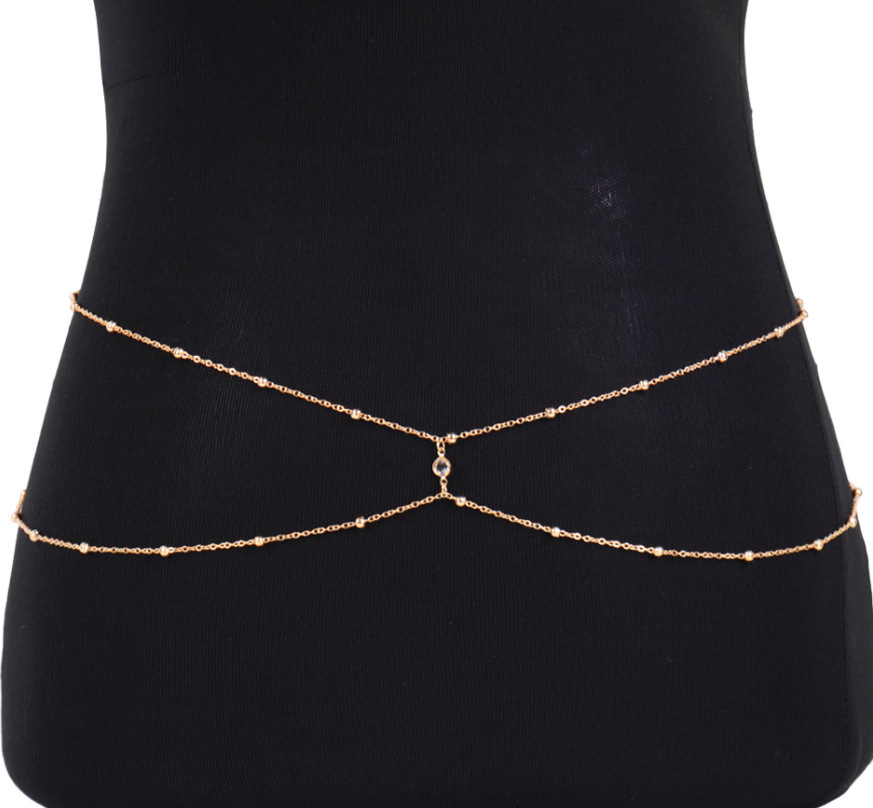 Clear Rhinestone Beaded Belly  - đánh giá và giá Body Jewelry Chest