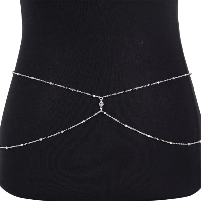 Clear Rhinestone Beaded Belly  - đánh giá và giá Body Jewelry Chest