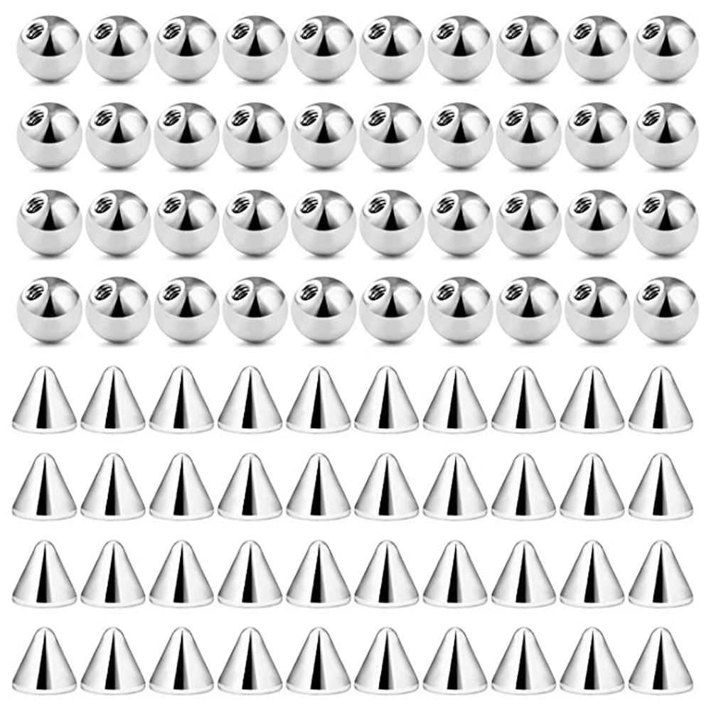 80Pcs 3-5MM 316L Surgical Stee - đánh giá và giá Body Jewelry Replacement Ball