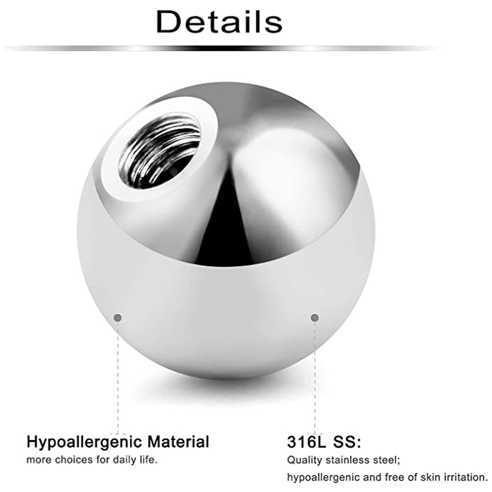 80Pcs 3-5MM 316L Surgical Stee - đánh giá và giá Body Jewelry Replacement Ball