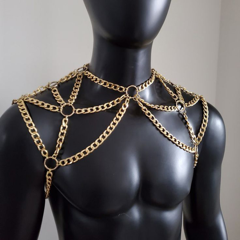 Punk Men Shoulder Body Chain B - đánh giá và giá Body Jewelry Back