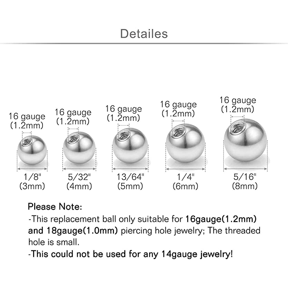 20 Chiếc Thay Thế Bóng Cơ Thể  - đánh giá và giá Body Jewelry Replacement Ball