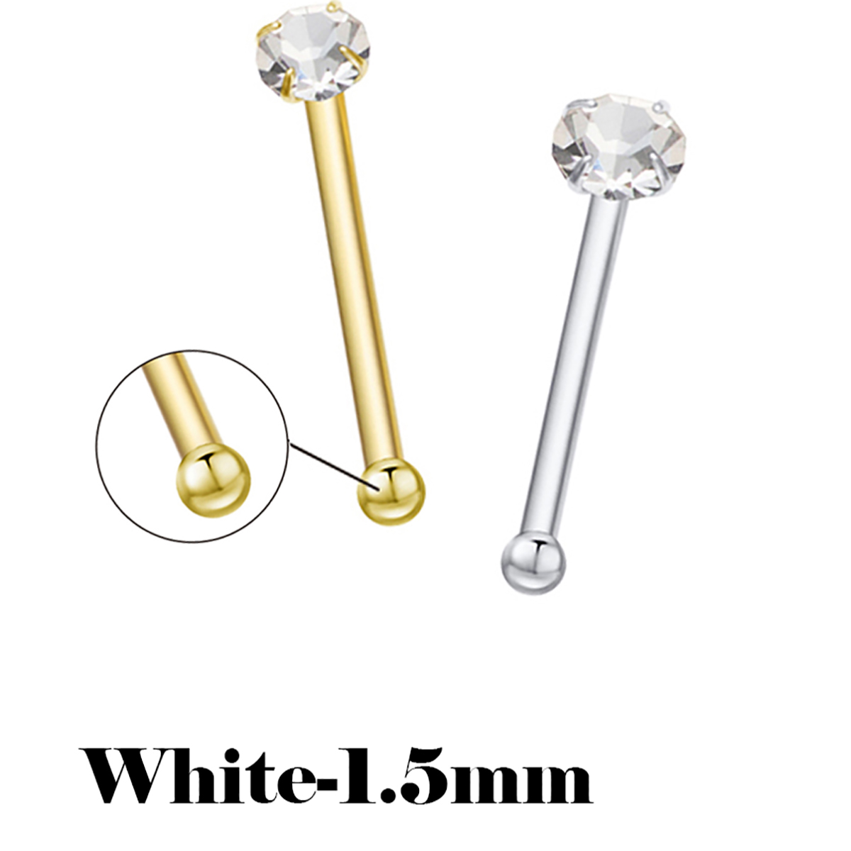 925 Sterling Silver Nose Studs - đánh giá và giá Body Jewelry La