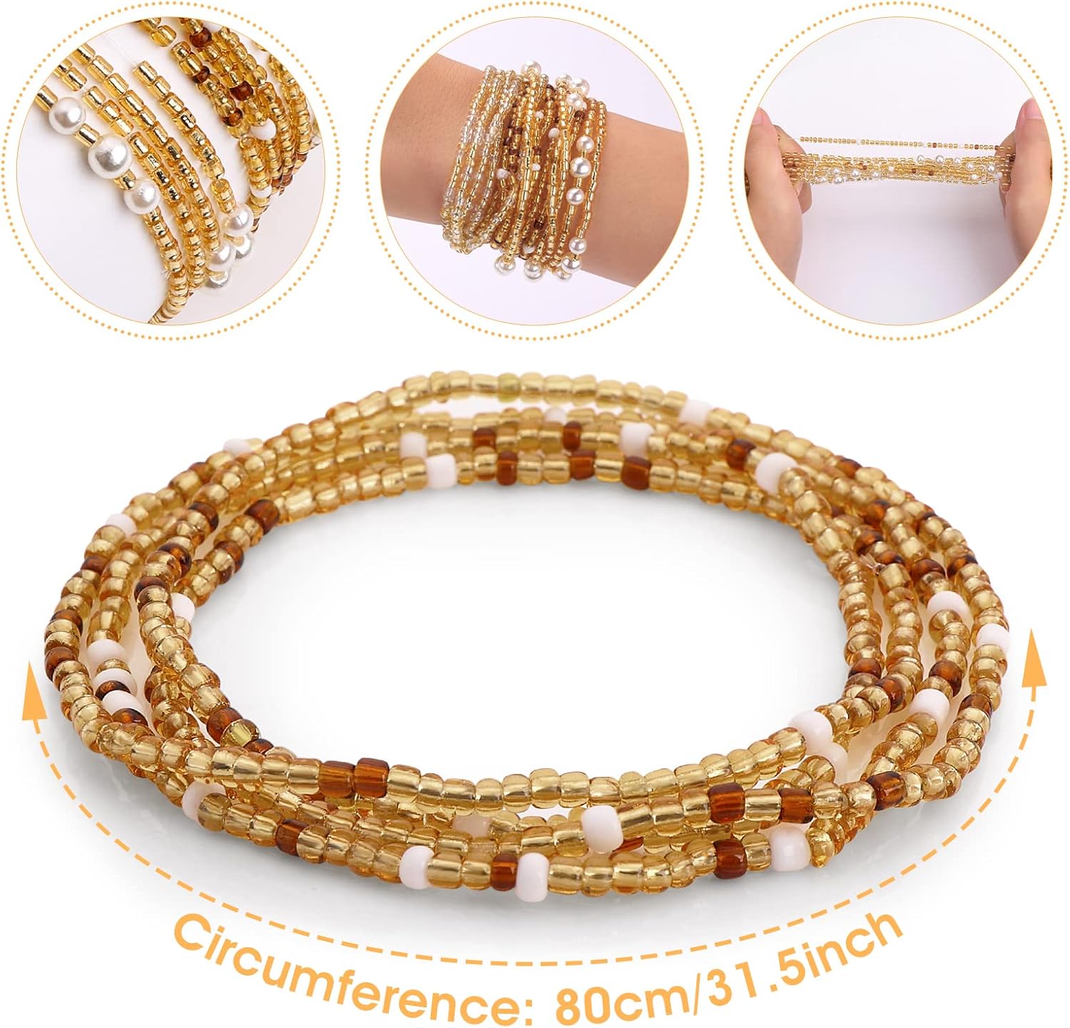 Waist Beads for Women Belly Be - đánh giá và giá Body Jewelry For Sale