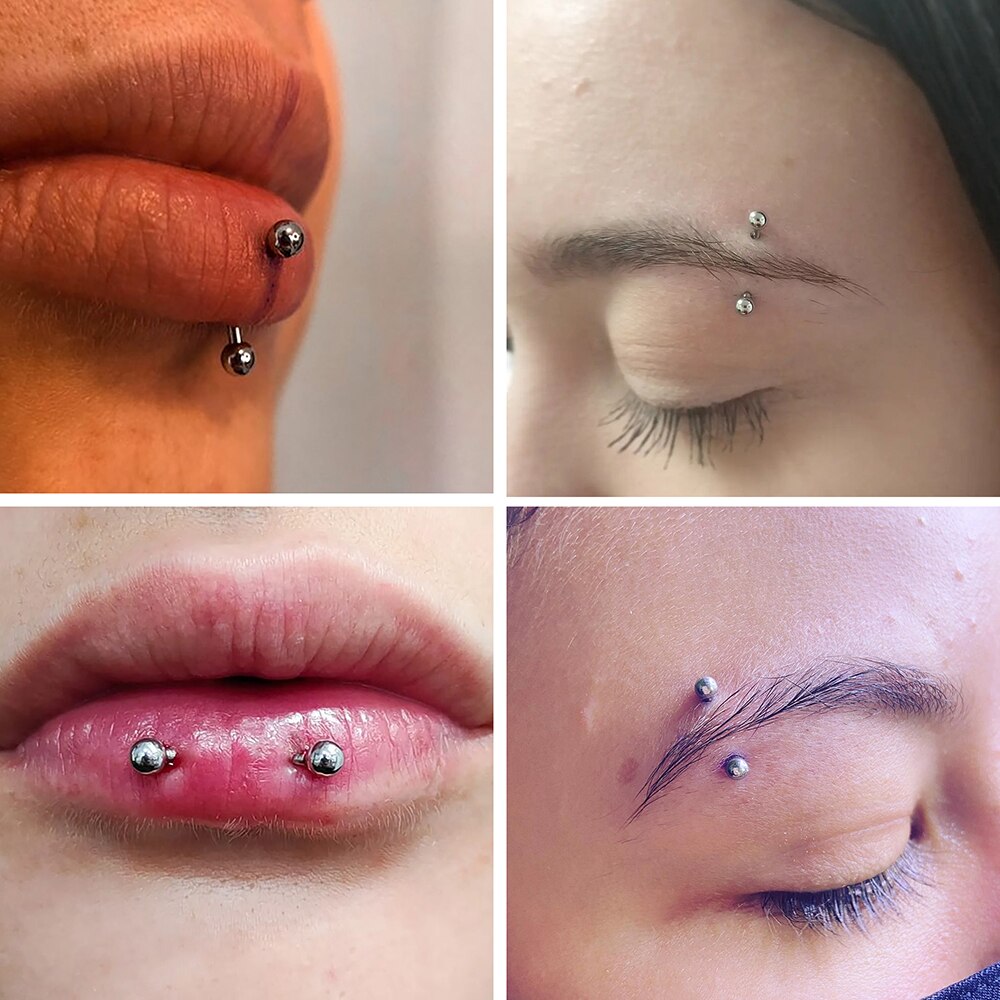 1Pc Titanium Piercing Curved B - đánh giá và giá Rook Curved Barbell