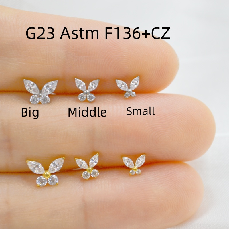 10pcs 16G G23 Titanium Astm F1 - đánh giá và giá Rook Curved Barbell