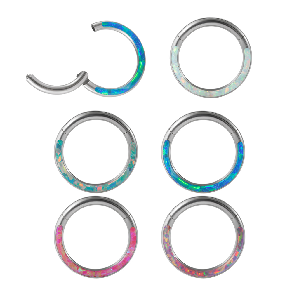 1PC Surgical Steel Opal Hinged - đánh giá và giá Body Jewelry Quality