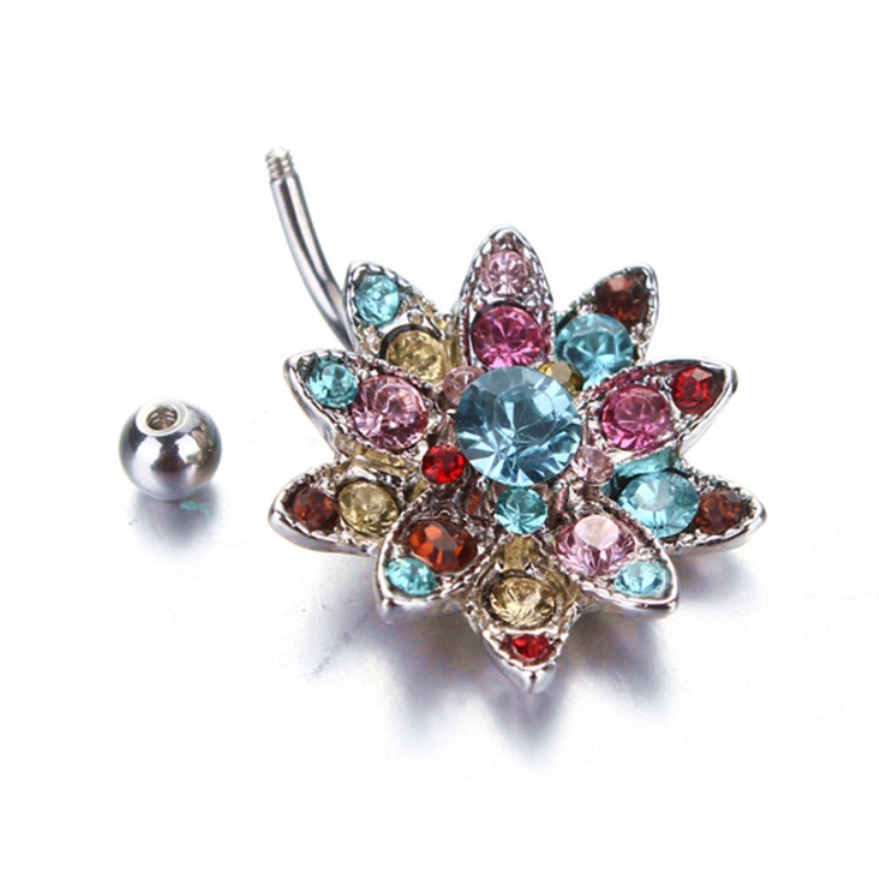 Nóng Inox Cz Hoa Pha Lê Bụng N - đánh giá và giá Body Jewelry Hot
