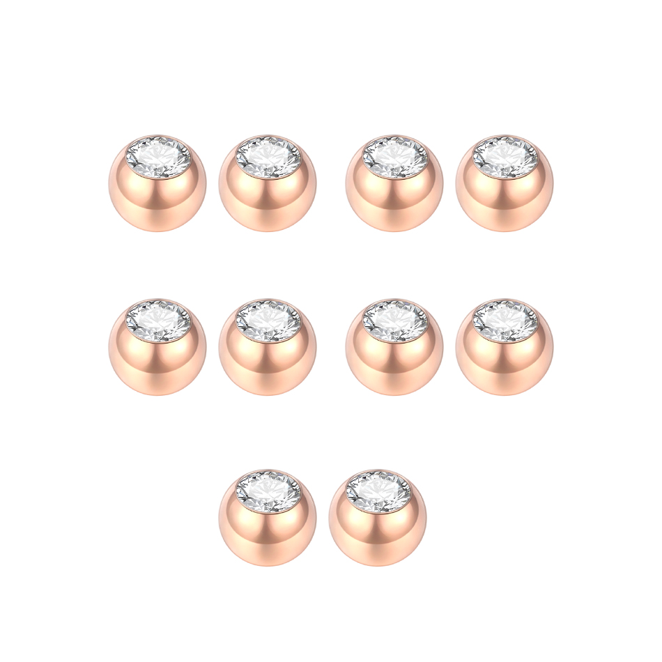 10 Chiếc Xuyên Thép Bóng CZ Đá - đánh giá và giá Body Jewelry Replacement Ball