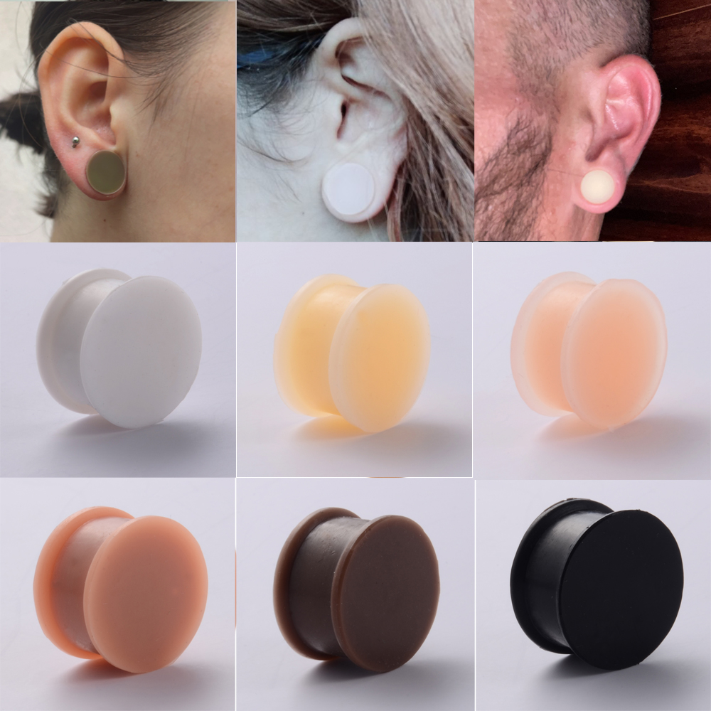 1 Pair Silicone Flexible Thick - đánh giá và giá Body Jewelry Gauge Sizes
