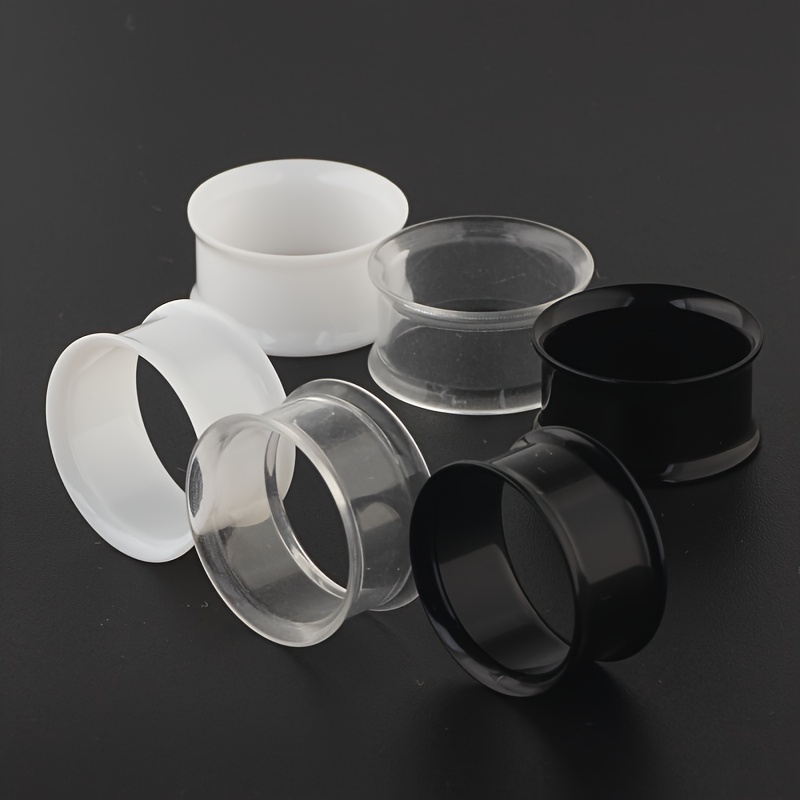 6pcs Hollow Acrylic Double Fla - đánh giá và giá Body Jewelry Gauge Sizes