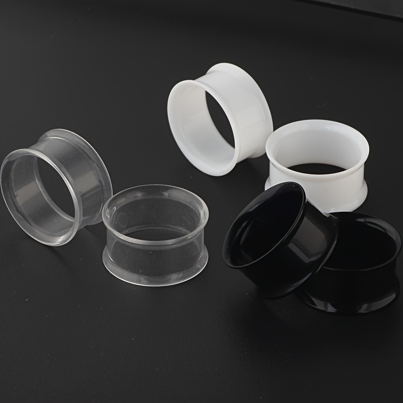 6pcs Hollow Acrylic Double Fla - đánh giá và giá Body Jewelry Gauge Sizes